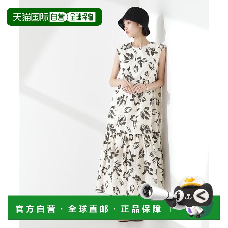 1h可退 日本直邮NANO universe 棉麻COOLMAX连衣裙法式气质印花