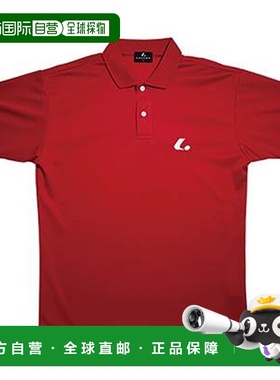 日本直邮LUCENT Polo 衫 男女士比赛衬衫 带领 红色短袖上衣 吸汗