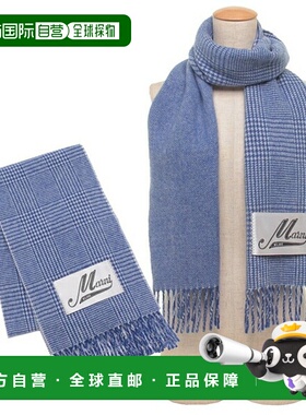 日本直邮MARNI 围巾 威尔士亲王格纹 蓝色 女士 MARNI SCMC0141Y0