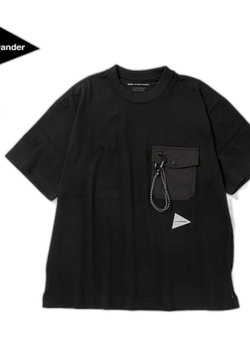 日本直邮and wander pocket T 男式女式男女通用 5744184183 上衣