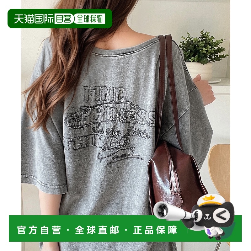 1h可退 日本直邮Classical Elf 女士刺绣复古前后2WAY宽领T恤 ce1