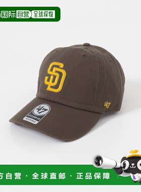 日本直邮FORTY SEVEN 男装 全棉宽松帽檐刺绣棒球帽 半定制调节扣