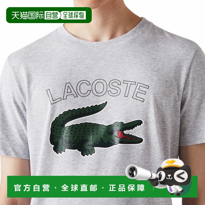 日本直邮Lacoste 球服男士 Real Clock Graphic T恤/男装 TH9299L