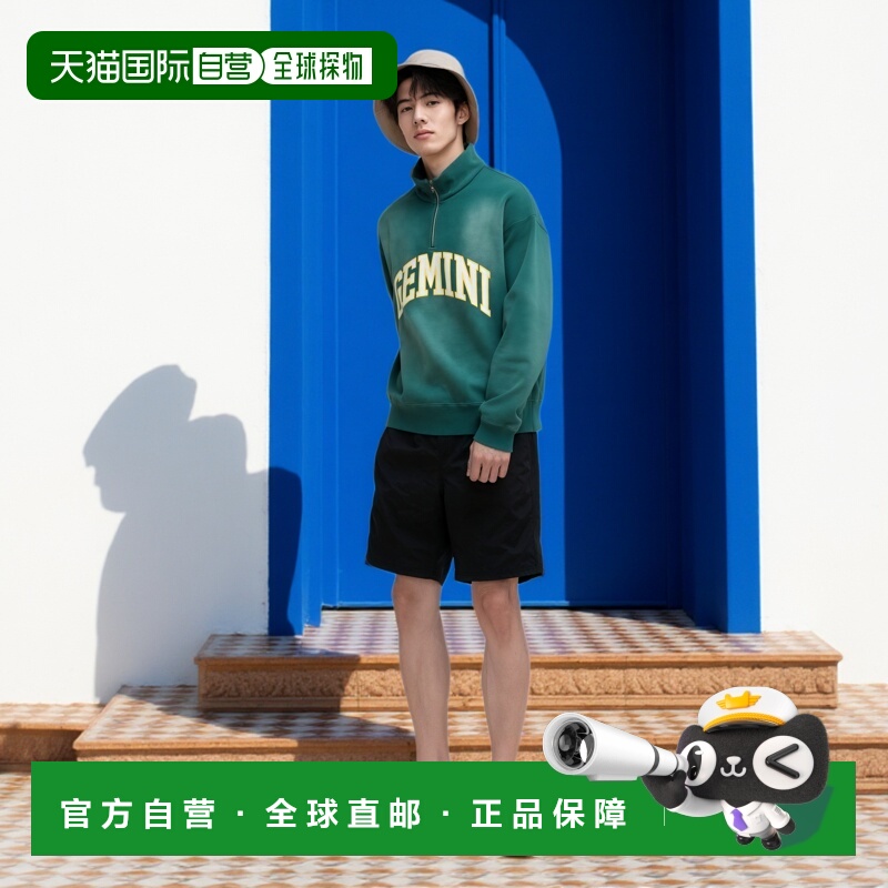 1h可退 日本直邮BEAMS 男士 宽短版型 水洗复古连帽卫衣 11131687