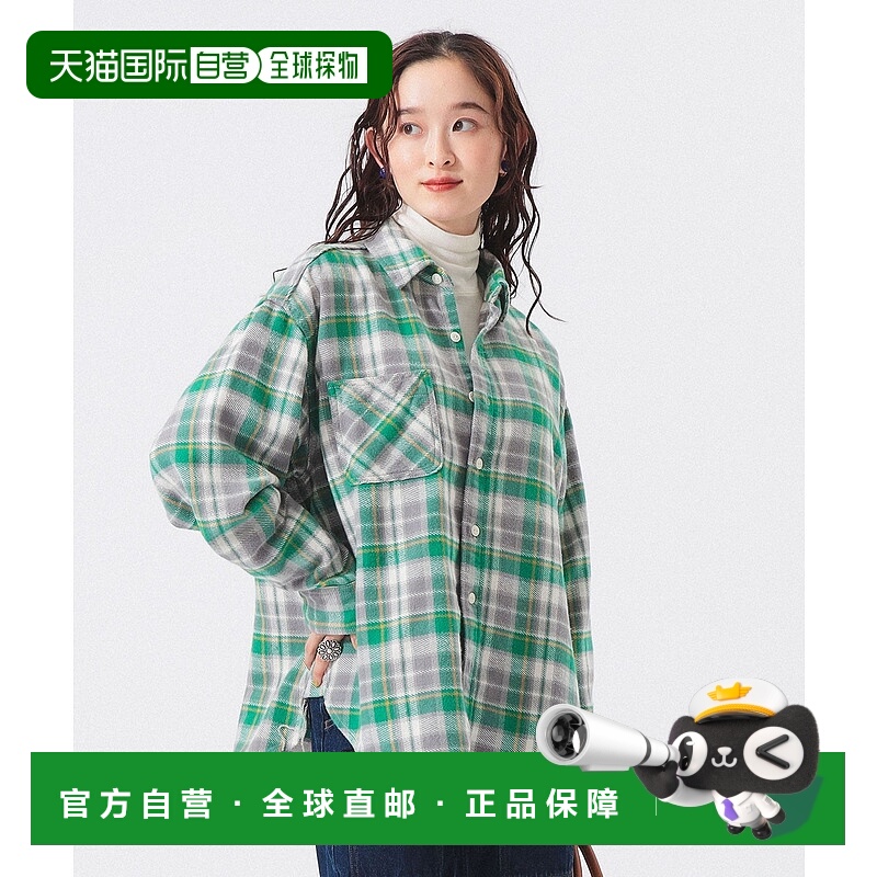 1h可退 日本直邮BEAMS BOY 女士 宽松复古工装格子衬衫 日版原创