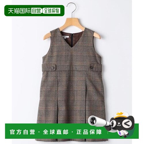 1h可退 日本直邮SHIPS KIDS：140~150厘米 / 格子图案连衣裙裙子