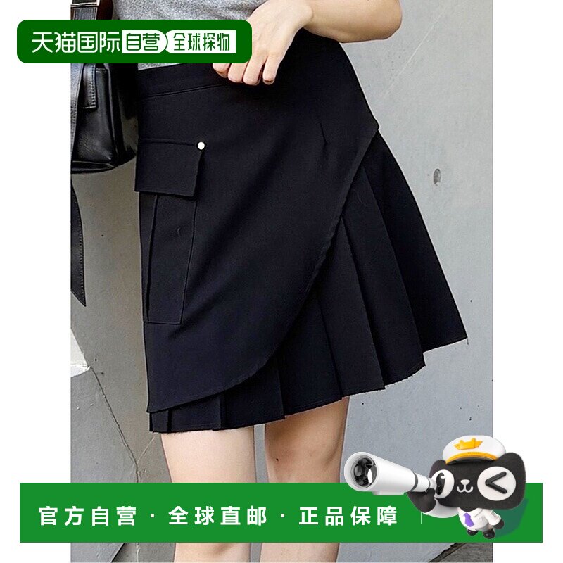 1h可退 日本直邮MURUA 女士剪裁不规则褶皱迷你裙 012530805501