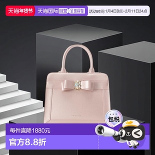 1h可退 日本直邮SAMANTHAVEGA 女装 珍珠色水钻蝴蝶结手提包 2WAY