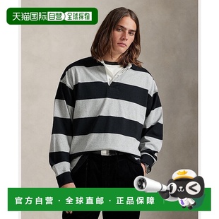 长袖 条纹橄榄球衬衫 Fit 日本直邮Big