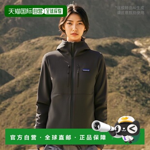日潮跑腿patagonia巴塔哥尼亚 女式 R1 保暖全拉链连帽衫 BLK XS