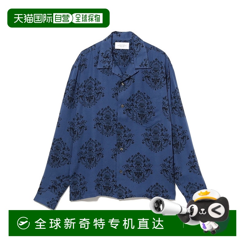 1h可退 日本直邮UNUSED 男士印花开襟长袖衬衫 11110205150