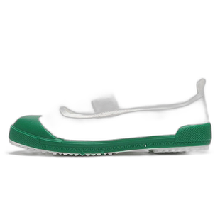 【日本直邮】Moonstar儿童鞋子绿色低帮帆布舒适休闲一字松紧带