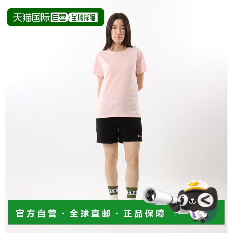 1h可退 日本直邮冠军 Champion 女士短袖口袋T恤 简约实用 春夏休