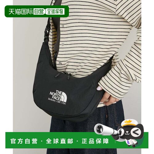 日本直邮THE NORTH FACE LOGO SHOULDER BAG 北面 黑色单肩包钱包