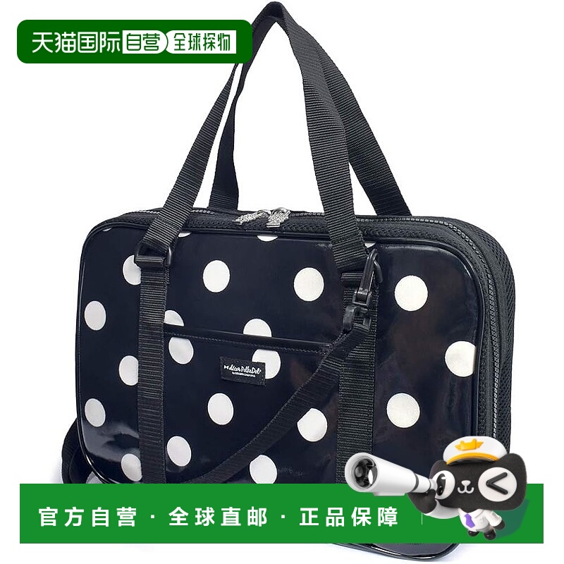 【日本直邮】CCS 小学生女童书法背包 N2222700-黑底波点大号