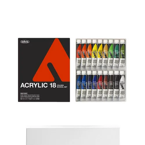 Японский пигментированный акрил, комплект, краска, 12 мл, 18 цветов