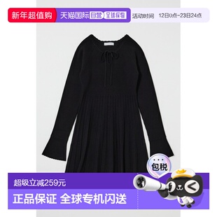 1h可退 日本直邮MOUSSY 女装 A字版型 编织切换设计 针织连衣裙 0