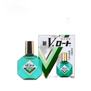 日本直邮ROHTO 乐敦 新V 缓解疲劳预防眼疾 维生素眼药水13ml瓶装
