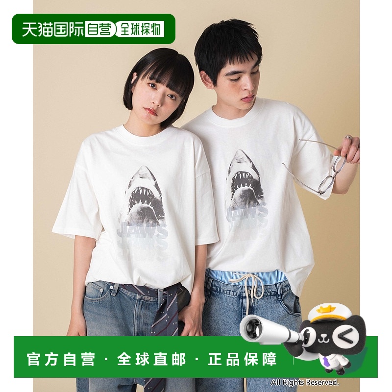 1h可退 日本直邮WEGO 2025春夏款JAWS电影图案T恤 MC25SS03M0004