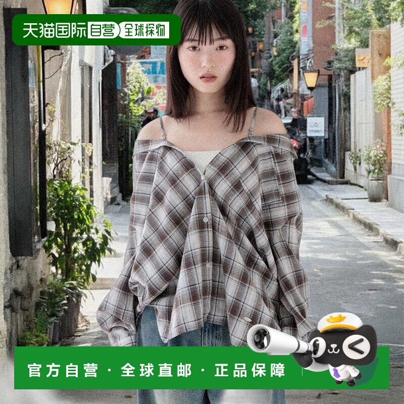 1h可退 日本直邮Heather 女装 多穿法宽松格子衬衫 590779通勤