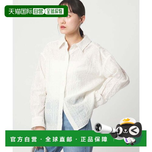 日本直邮OFF WHITE 衬衫 透明 交叉刺绣设计