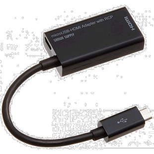 【日本直邮】SANWA SUPPLYHDMI-microUSB转换适配器黑色AD-HD12MH