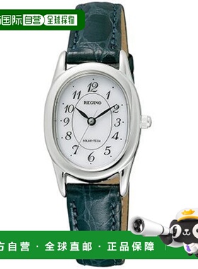 【日本直邮】西铁城REGUNO光能女士手表白色盘小牛皮表带RL26-209