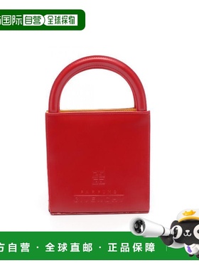 日本直邮中古Givenchy纪梵希女包A级95新Handbag手包牛皮手提包红