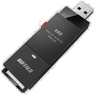 【日本直邮】BUFFALO 外置移动固态盘SSD 500GB黑色PS5/PS4兼容