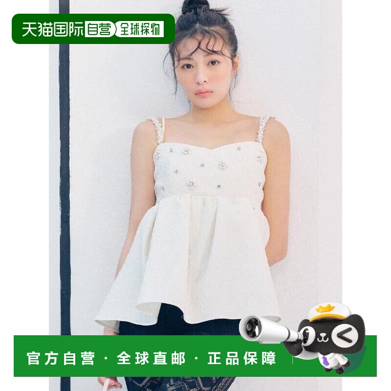 日本直邮Lily Brown L.B CANDY STOCK 大蝴蝶结 宝石装饰 荷叶边