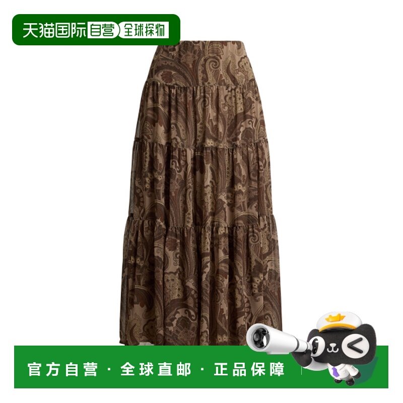 日本直邮Ralph Lauren Lauren 佩斯利雪纺撕裂感裙子 [100067573],童装/婴儿装/亲子装,半身裙,淘宝优惠券,粉丝福利购,淘宝优惠卷