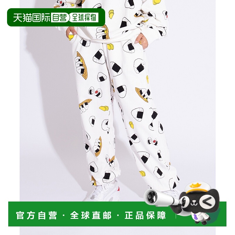 1h可退 日本直邮PUNYUS 男女同款 全棉印花连帽卫裤 ONIGIRI PN24