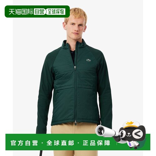 日本直邮LACOSTE 防风高领绗缝尼龙高尔夫夹克