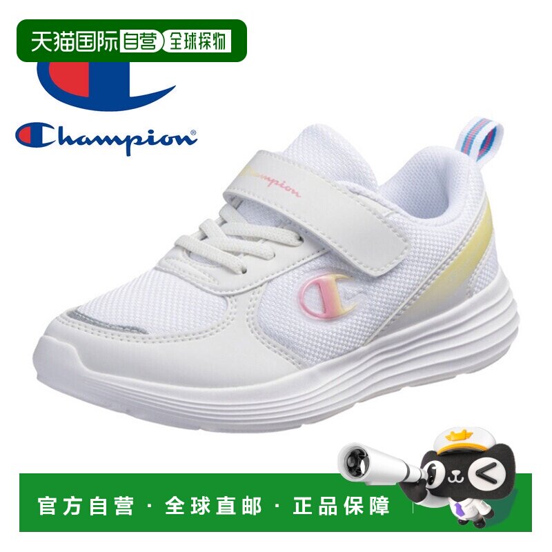 日本直邮Champion 儿童运动鞋 低帮 儿童鞋 反光材料 网布 钩环扣