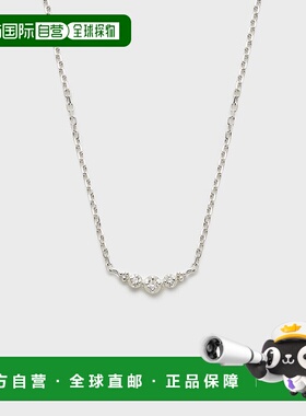 1h可退 日本直邮NOJESS 女士云形轮廓银色钻石项链 简约时尚 0.02