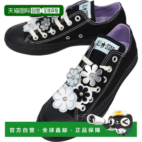 日本直邮匡威All Star Flower Charm OX运动鞋黑色货号1SF134货号