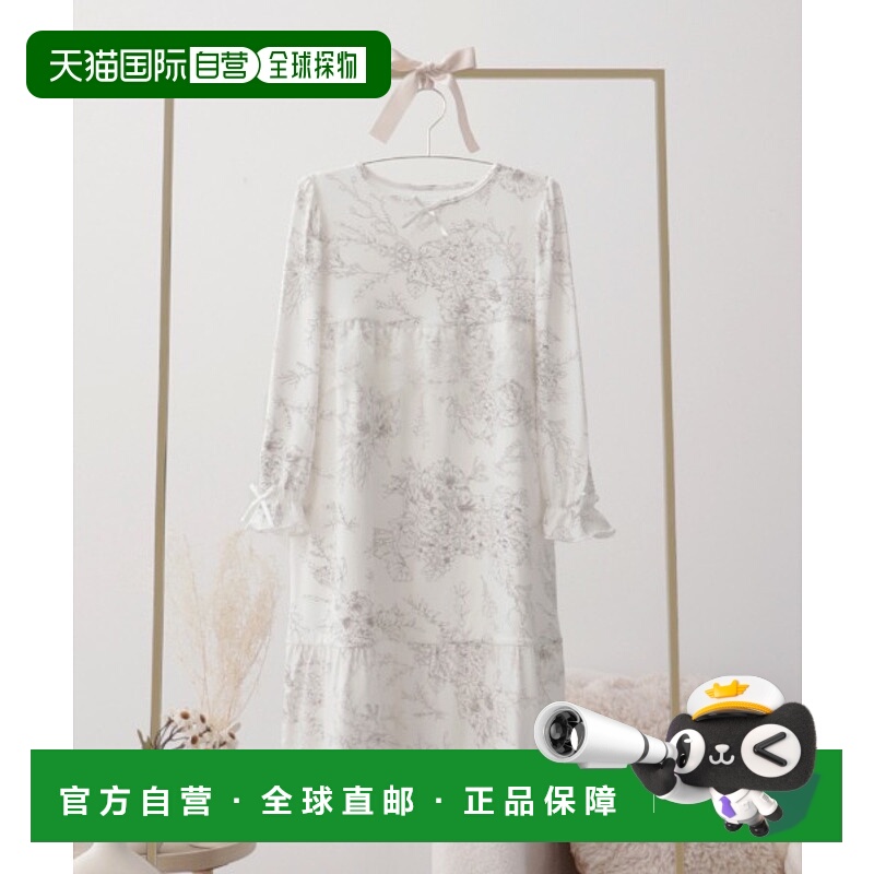 1h可退 日本直邮tu-hacci 女童长袖花柄连衣裙 亲子同款 舒适透气