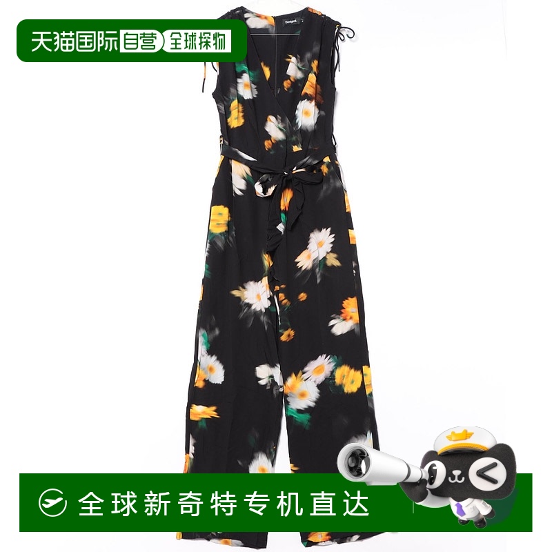 1h可退 日本直邮Desigual 德诗高 女士宽松长款连体裤V领交叉设计