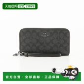 日本直邮COACH CW778新款 标志性手风琴圆形长款 钱包腕带