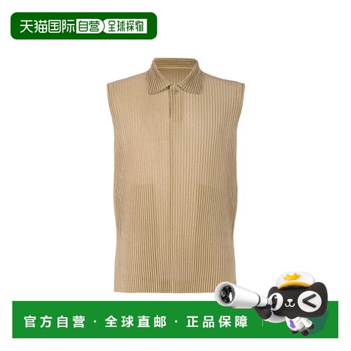 日本直邮三宅一生褶皱男装系列 LIGHT MESH 背心 HP51JM371BEIGE