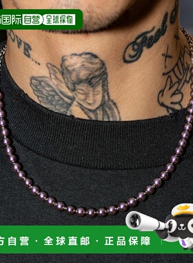 1h可退 日本直邮Subciety 大粒合成珍珠与真铜链条组合项链 15094