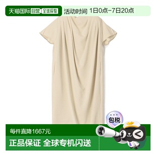 1h可退 日本直邮FLICKA 女士 珍珠装饰优雅中长款半袖连衣裙 3206