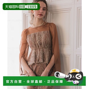 peplum 1h可退 女士花卉刺绣蕾丝 Doll 薄纱连衣裙 日本直邮Dorry