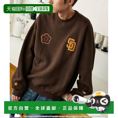 1h可退 日本直邮MLB×MARY QUANT×PUBLUX 男士宽松圆领印花卫衣