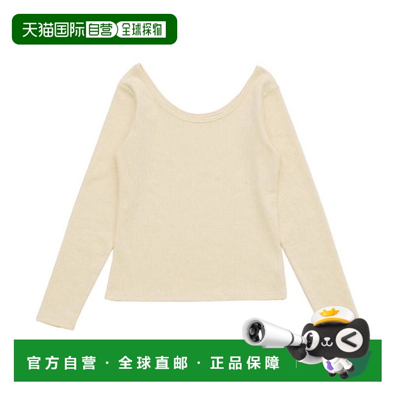 1h可退 日本直邮select MOCA 芭蕾领长袖T恤