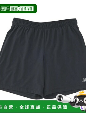 日本直邮 New Balance 男士7英寸短裤 MS41283 BK 运动短裤