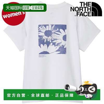 日本直邮THE NORTH FACE 女士短袖 ES 花朵盒装 Logo T恤 [NTW326