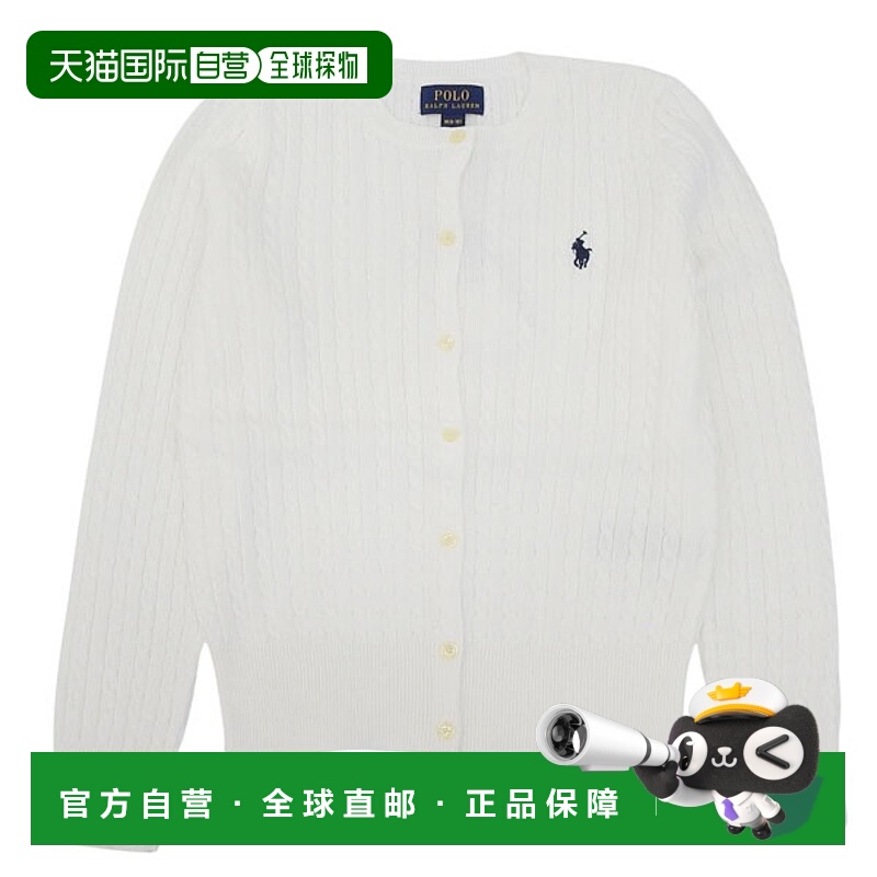 日本直邮Ralph Lauren 女士开衫 中号棉质 白色 CORE REPLEN 3135