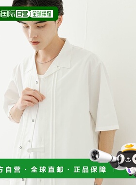 1h可退 日本直邮SENSE OF PLACE男士短袖设计感开放式衬衫 AAA513