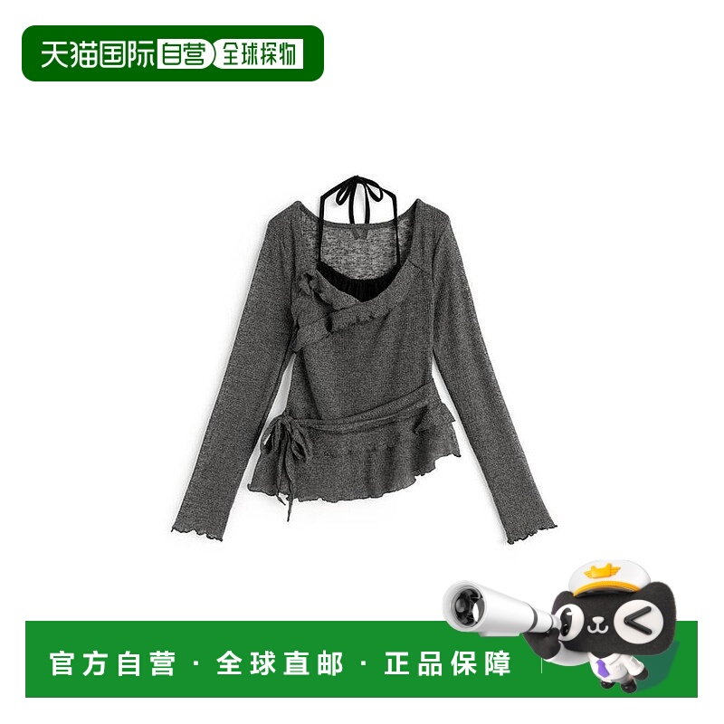 日本直邮日潮 GRL 露背叠穿风裹胸上衣 sd153 日系清楚系穿搭女装